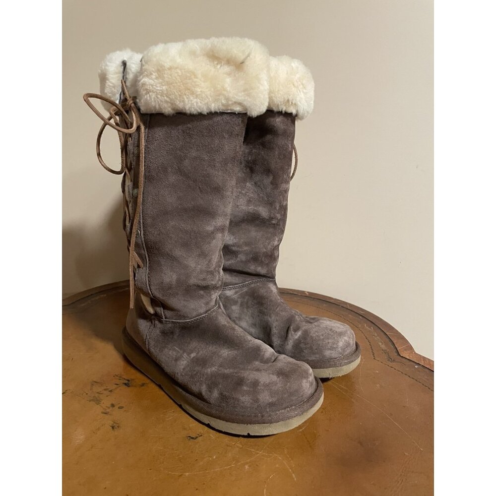 UGG Australia Women's Upside Shearling Lace Up Boots Size: 7 (5163) (F147)